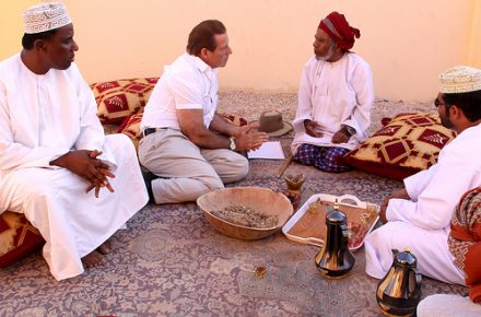 Gary learning about frankincense in Oman