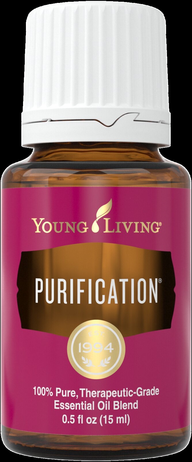 A bottle of Young Living’s Purification essential oil blend, which includes Lavandin.