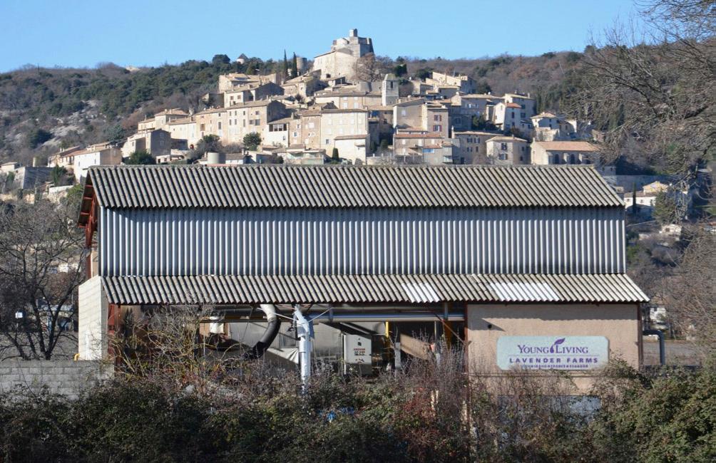 A view of Young Living’s Simiane-la-Rotonde, France, distillery