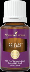 a bottle of Young Living's Release blend