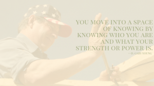 Words: "You move into a space of knowing..."