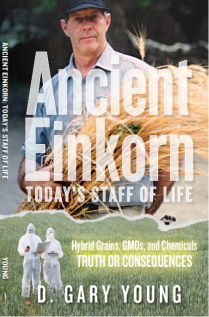 Gary’s book tells of his worldwide search to find a healthy grain like the wheat of his youth. He now has einkorn grain growing on three of his Young Living farms.