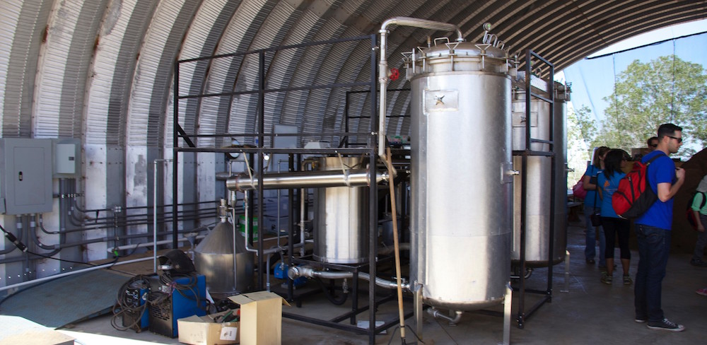 Members in Hawaii in 2013 congregate around the new distillery, which has a 3,500 liter capacity.