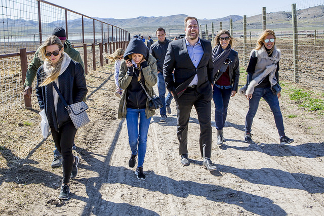 Young Living Brand Ambassadors take a tour of the Young Living Farm in Mona, Utah.